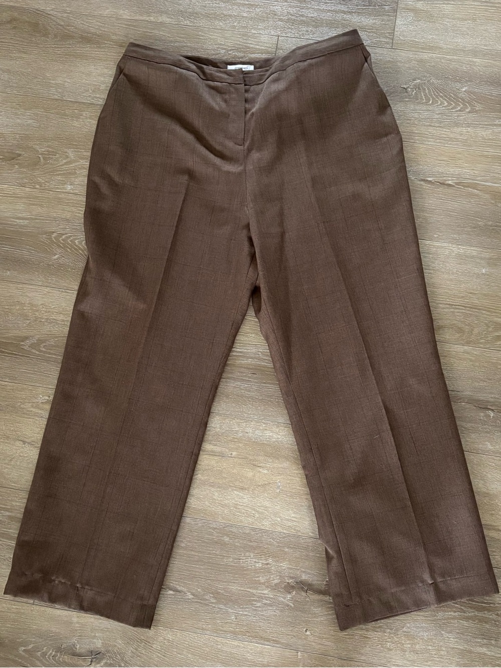 dressbarn Brown wide Straight-Leg Dress Pants
